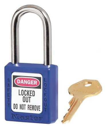 MASTER LOCK 410S6BLU LOCKOUT PADLOCK KD BLUE 1-3/4 H PK6