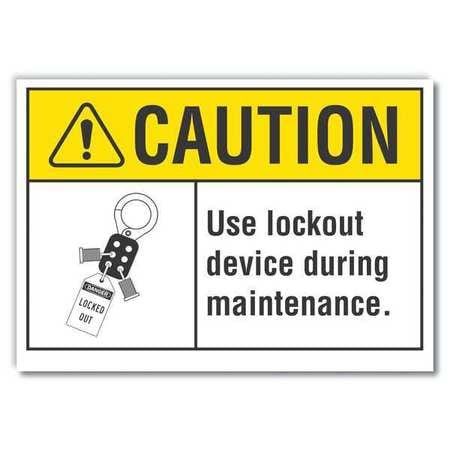LYLE LCU3-0103-RD_10x7 CAUTION SIGN SELF-ADHESIVE VINYL 7 IN H