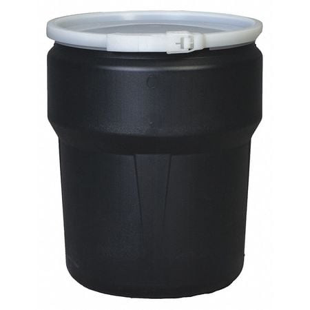 EAGLE 1609BLK OPEN HEAD POLY DRUM W/LOCK RING 10 GAL.