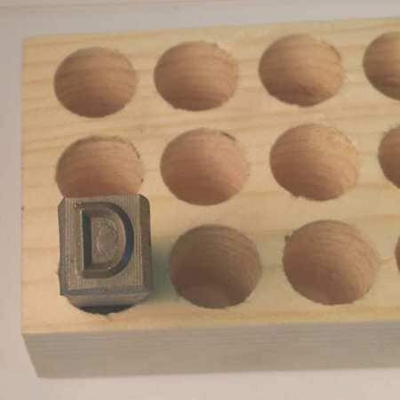 YOUNG BROS. STAMP WORKS, INC. 03271 D HAND STAMP 2-3/8 SHANK L STEEL