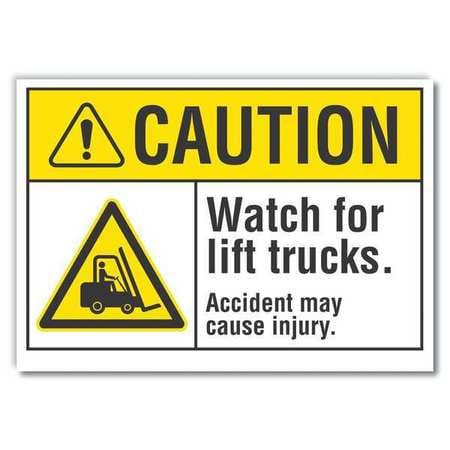 LYLE LCU3-0016-RD_14x10 CAUTION SIGN SELF-ADHESIVE VINYL 10 IN H