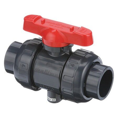 ASAHI 1606025 BALL VALVE 2-1/2 PIPE SIZE PLASTIC