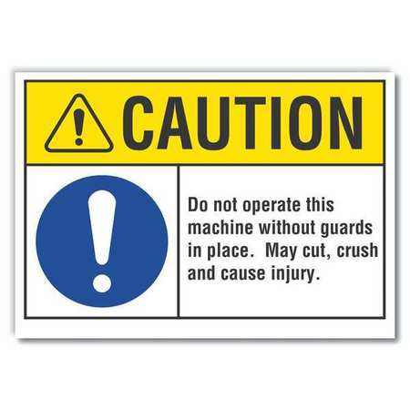 LYLE LCU3-0048-RD_14x10 CAUTION SIGN SELF-ADHESIVE VINYL 10 IN H