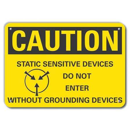 LYLE LCU3-0133-RA_14x10 CAUTION SIGN RECYCLED ALUMINUM 10 IN H