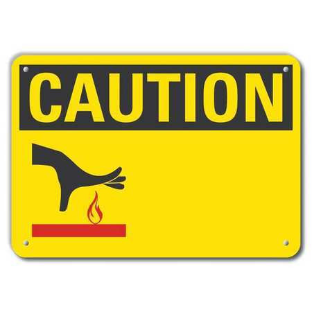 LYLE LCU3-0201-RA_14x10 CAUTION SIGN RECYCLED ALUMINUM 10 IN H