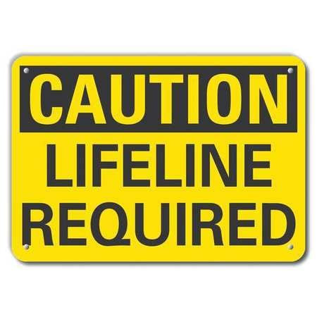 LYLE LCU3-0248-RA_14x10 CAUTION SIGN RECYCLED ALUMINUM 10 IN H