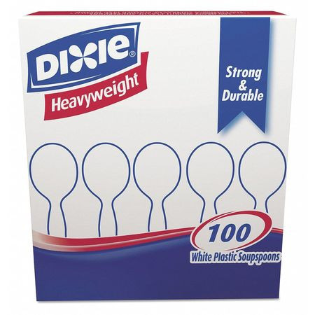 DIXIE PAPER PRODUCTS DIX SH207 SPOON SOUP PLASTIC HEAVY WEIGHT PK1000