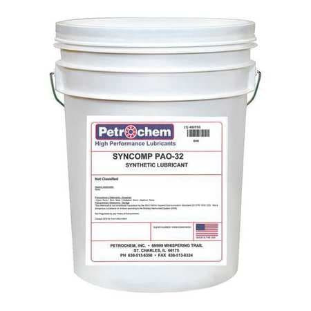 PETROCHEM SYNCOMP PAO-32-005 COMPRESSOR OIL 5GAL PAIL POLYALPHAOLEFIN