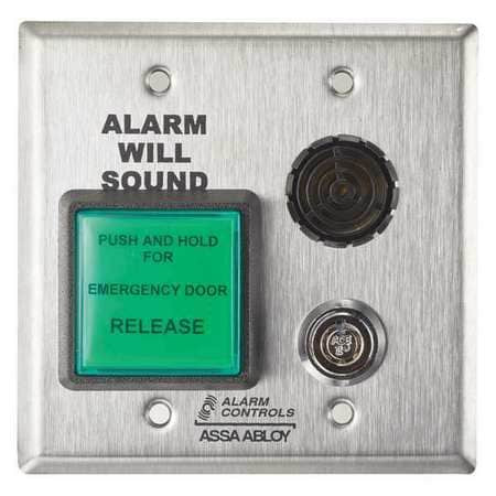 ALARM CONTROLS DE-1 EXIT STATION SS 5 IN H W/2 KEYS