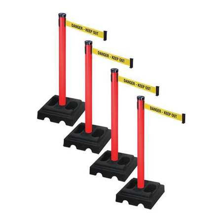 RETRACTA-BELT PSBA302PRD-DKO BARRIER SYSTEMS POST RED 10 FT BELT