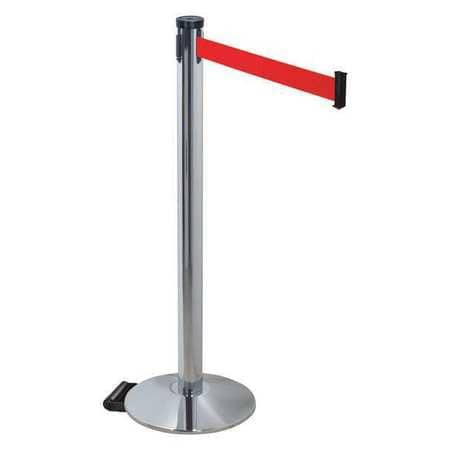 RETRACTA-BELT 304PAPC-RD BARRIER POST GRAY RED BELT 2 IN BELT W