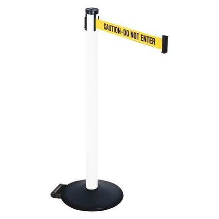 RETRACTA-BELT 305PWH-CAU BARRIER POST YLW/BLACK TEXT 2 IN BELT W