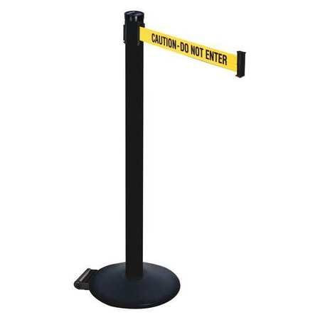 RETRACTA-BELT 305PSB-CAU BARRIER POST YLW/BLACK TEXT 2 IN BELT W