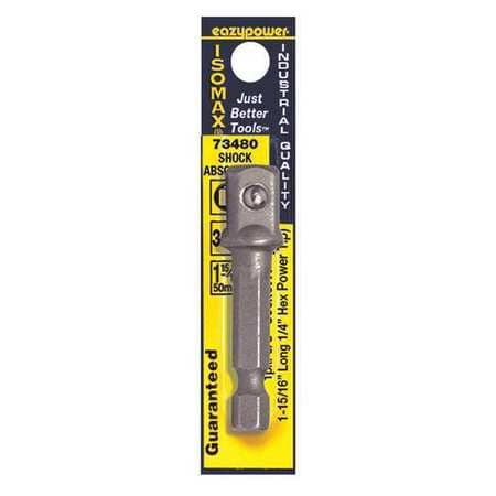 EAZYPOWER CORPORATION 73480 SOCKET ADAPTER 1/4 HEX TO 3/8 SQ. 2 IN