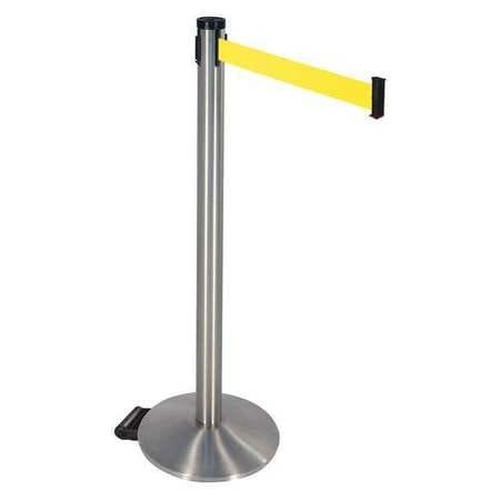RETRACTA-BELT 304SASS-YW BARRIER POST SATINSS YLW BELT 2IN BELT W