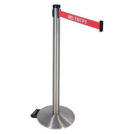 RETRACTA-BELT 304SS-NE BARRIER POST 40INH 2 IN BELT W NO ENTRY