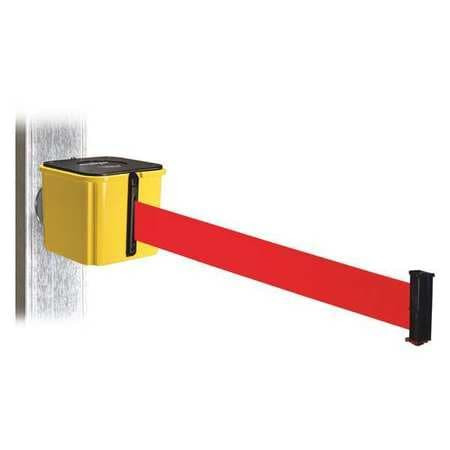 RETRACTA-BELT WH412YW30-RD-MM BELT BARRIER YLW MAGNET RED BELT 30FT. L