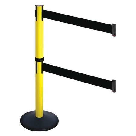 RETRACTA-BELT 331DYA-BK BARRIER POST BLACK BLACK BELT 2 BELTS