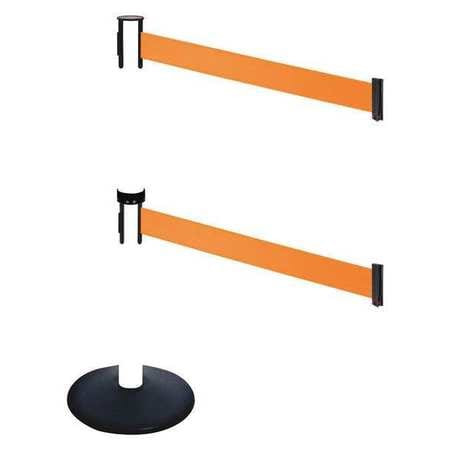 RETRACTA-BELT 331DPWH-OR BARRIER POST 40 IN H ORANGE BELT W/BASE