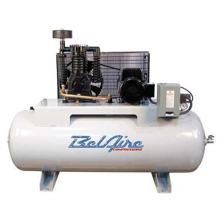 BELAIRE 338H4 AIR COMPRESSOR HORIZONTAL 5HP 80GAL 460V