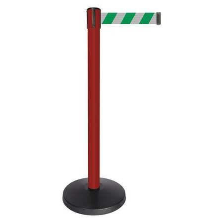 QUEUEWAY QPLUS-21-D2 BARRIER POST RED GRN/WHITE STRIPED BELT
