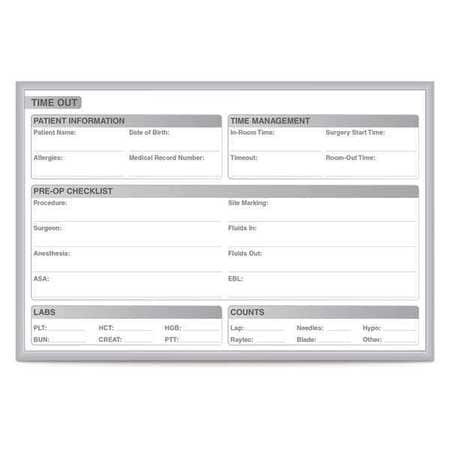GHENT GRPM312T-23 HEALTHCARE OR TIME OUT MAGNETIC WHITEBOA