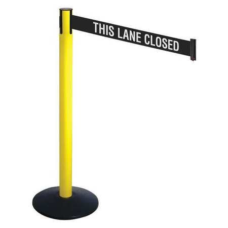 RETRACTA-BELT 331YA-TLC BARRIER POST BLACK/WHITE BELT 40 IN H
