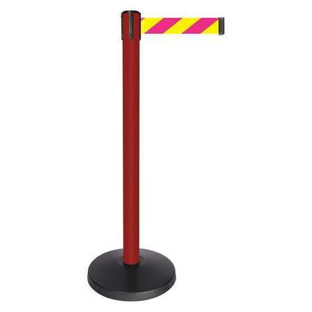 QUEUEWAY QPLUS-21-D5 BARRIER POST RED POST MAGENTA/YLLW BELT