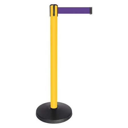 QUEUEWAY QPLUS-35-P5 BARRIER POST PURPLE BELT YELLOW POST