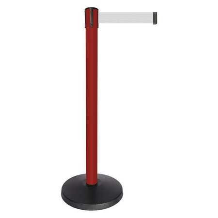 QUEUEWAY QPLUS-21-B1 BARRIER POST W/BELT RED POST WHITE BELT