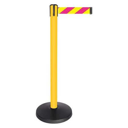 QUEUEWAY QPLUS-35-D5 BARRIER POST YELLOW POST 2 BELT W