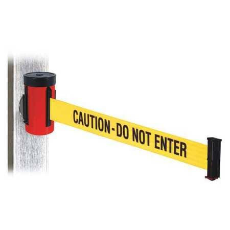 RETRACTA-BELT WH700RD-CAU-MM BELT BARRIER RED MAGNET YLW/BLK TXT BELT
