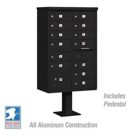 SALSBURY INDUSTRIES 3313BLK-U CLUSTER BOX UNIT BLACK 14 DOORS 18 IN W
