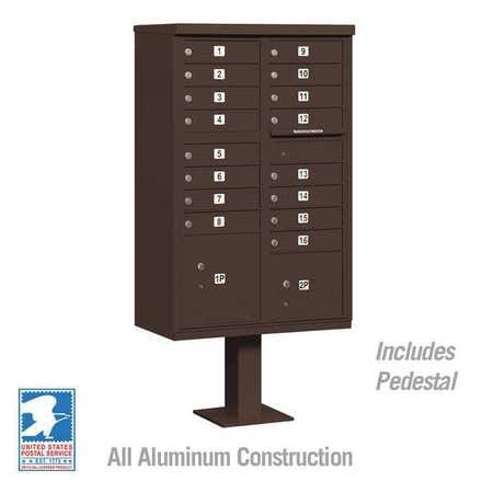 SALSBURY INDUSTRIES 3316BRZ-U CLUSTER BOX UNIT BRONZE 18 DOORS 18IN. W
