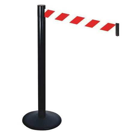 RETRACTA-BELT 331BA-RWD BARRIER POST RED/WHITE BELT SLOPED
