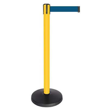 QUEUEWAY QPLUS-35-L7 BARRIER POST DARK BLUE BELT YELLOW POST