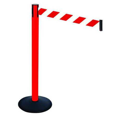 RETRACTA-BELT 331PRD-RWD BARRIER POST 40 IN H RED/WHITE BELT