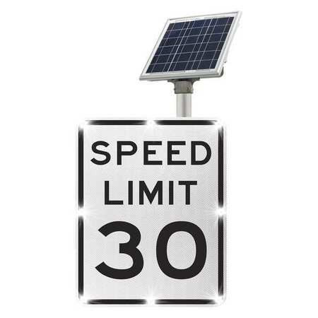 TAPCO 2180-00285-30 LED TRAFFIC SIGN TEXT SPEED LIMIT 30