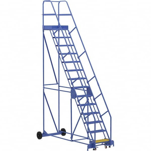 VESTIL LAD-14-21-P 176" HIGH 350 LB CAPACITY 14 STEP LADDER
