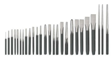 WESTWARD 2AJL8 PUNCH AND CHISEL SET 26 PC