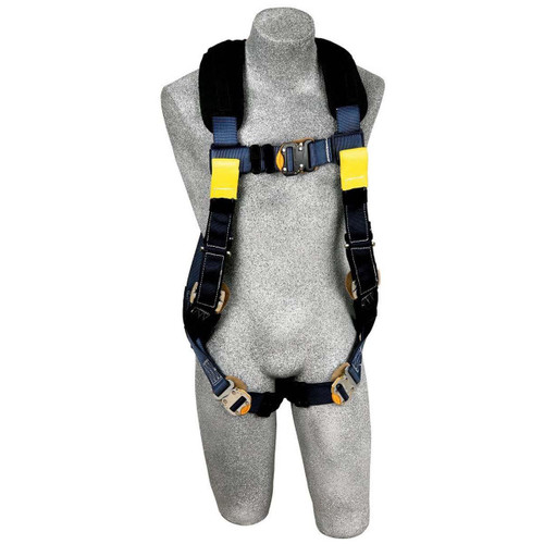 3M 1110840 FULL BODY HARNESS,M,310 LB.,BL/GRY/YLW