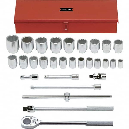 PROTO J55104A PROTO29PC 3/4 DR SKT SET 12PT W/BX