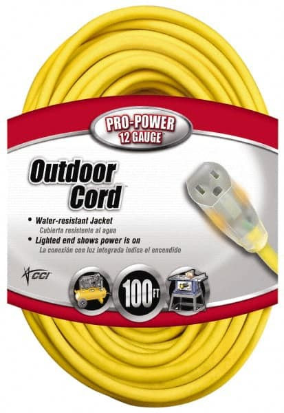 ROMEX (SOUTHWIRE REGISTERED TRADEMARK) 2589SW0002 12/3 SJTW YELLOW EXTENSION CORD 100'