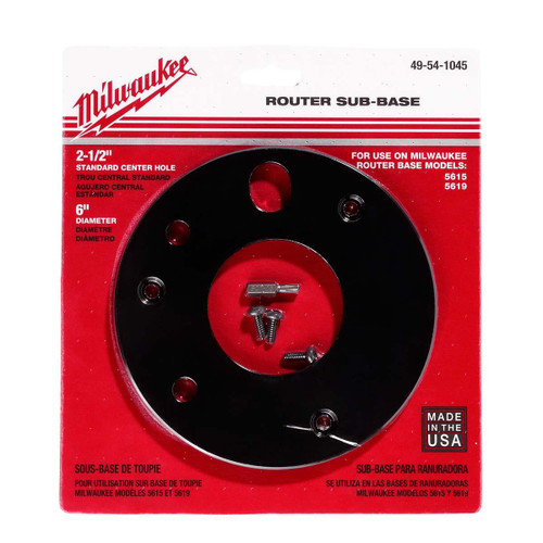 MILWAUKEE ELECTRIC TOOLS 49-54-1045 6" DIAMETER, 2-1/2" CENTER HOLE SUB-BASE