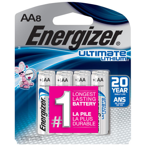 ENERGIZER L91SBP-8 LITHIUM BATT AA 3400MAH 1.5V