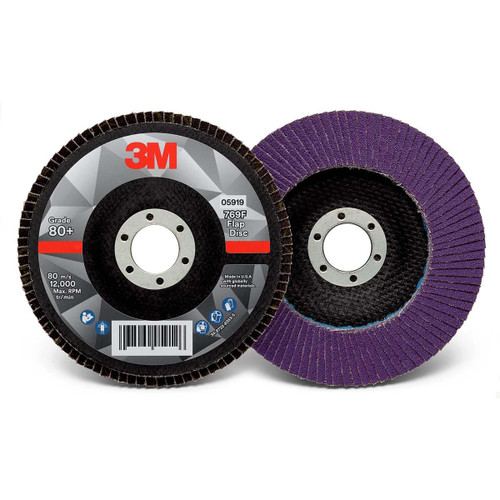 3M 7100178124 3M FLAP DISC 769F, 05919, T27, 5" 