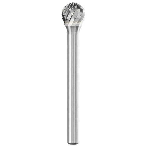 PFERD 23262 CARBIDE BUR - BALL SHAPE, DBL CUT - 3/16