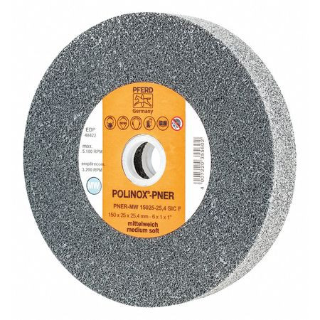 PFERD 48422 UNITIZED WHEEL,3SF,FINE,6"X1"X1"