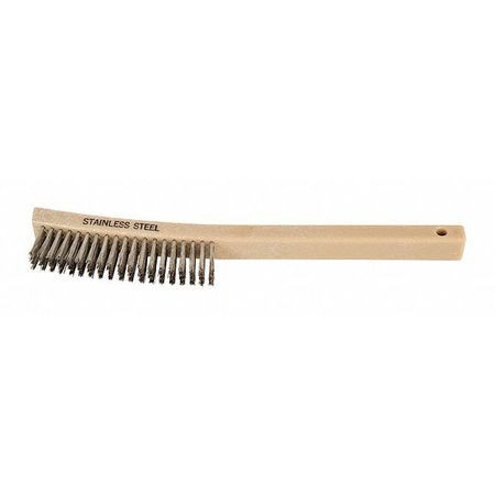 PFERD 85018 CURVED HANDLEE SCRTCH BRUSH,SSWIRE,4X19"