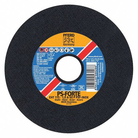 PFERD 63540 CUT OFF WHEEL,4-1/2"X.040"